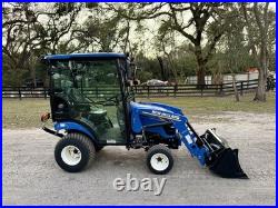 Un-used New Holland Workmaster 25s Mini Cab Tractor 4x4 Enclosed Cab 8 Hrs