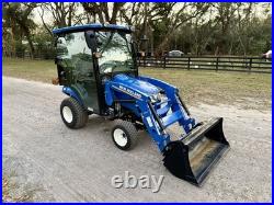Un-used New Holland Workmaster 25s Mini Cab Tractor 4x4 Enclosed Cab 8 Hrs