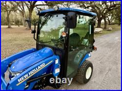 Un-used New Holland Workmaster 25s Mini Cab Tractor 4x4 Enclosed Cab 8 Hrs
