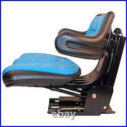 Universal Fit Blue Seat with Adjustable Slide Tracks Angle Base and Suspension