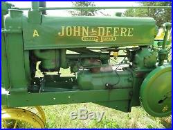 Unstyled A John Deere Tractor open fan shaft with steel wheels