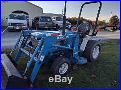 Used Ford 1220 Compact Tractor With Loader 4wd With Mower Deck 2903 Hours Clean