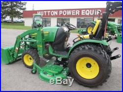 Used John Deere 2032R Compact Tractor with Loader and 62 Mower Deck