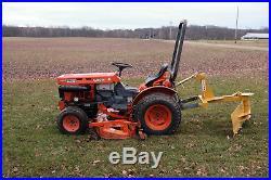 Used Kubota B7100HST 4WD Tractor with 60 Mid Mower & 3-pt New 5' Rear Blade