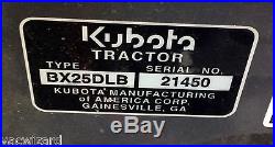 Used Kubota BX25D 4WD HST Diesel Tractor Loader Backhoe LOW HOURS