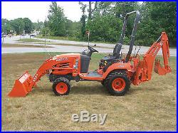 VERY NICE KUBOTA BX 24 4 X 4 LOADER BACKHOE TRACTOR ONLY 350 HOURS