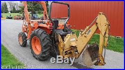 VERY NICE KUBOTA L2850 4X4 COMPACT TRACTOR With LOADER & BACKHOE 34HP 675 HOURS