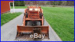 VERY NICE KUBOTA L2850 4X4 COMPACT TRACTOR With LOADER & BACKHOE 34HP 675 HOURS