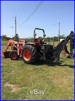 VERY NICE KUBOTA L3010 32 Hp 4X4 TRACTOR With Backhoe Only 1300 Hours