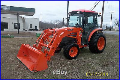 VERY NICE KUBOTA L3540 4 X 4 CAB WITH A/C LOADER TRACTOR HYDRO HST PLUS