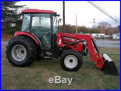 VERY NICE MAHINDRA 6110 4 X 4 CAB LOADER TRACTOR ONLY 247 HOURS