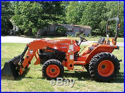 Very Nice Used Kubota L3400 4x4 Loader Tractor With Only 225 Hours