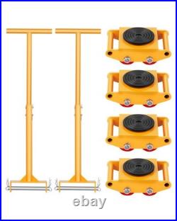 VEVOR Machine Skate, 6T Machinery Skate Dolly, 13228 lbs 6T, Yellow