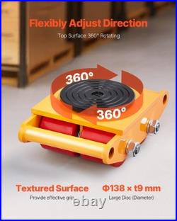 VEVOR Machine Skate, 6T Machinery Skate Dolly, 13228 lbs 6T, Yellow
