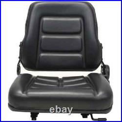 Vidaxl Forklift & Tractor Seat With Adjustable Backrest Black