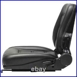 Vidaxl Forklift & Tractor Seat With Adjustable Backrest Black