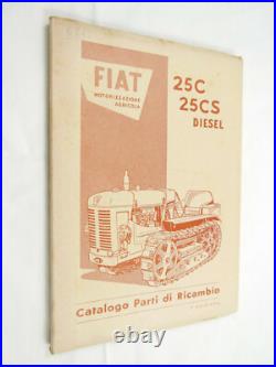 Vintage Fiat Tractor Spare Parts Manual 25 C 25 Cs Diesel 1951