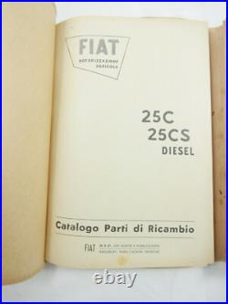 Vintage Fiat Tractor Spare Parts Manual 25 C 25 Cs Diesel 1951