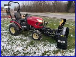 Yanmar Compact Tractor, SA325, 25Hp, YL210 Loader, SB60R 60 Snowblower