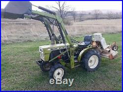 Yanmar YM155D tractor loader 4x4 15 hp diesel gear Woods 48 finish mower used